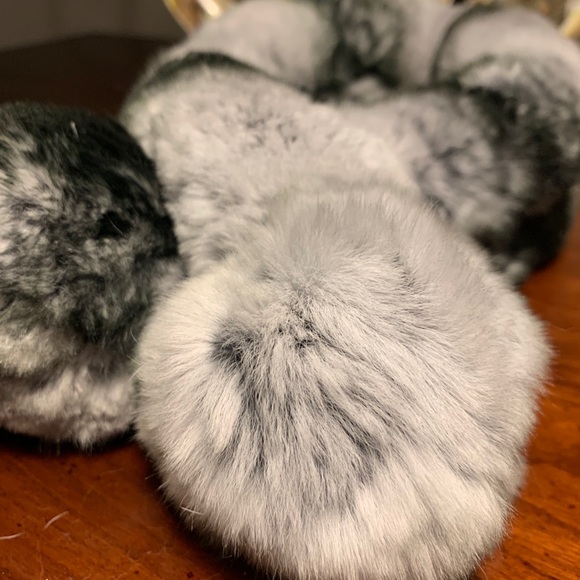 Rex Rabbit Fur Scarf (Chinchilla) - Italia - Picture 2 of 7